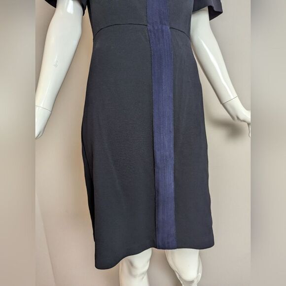 Tory Burch Sallare Tunic Dress XS Navy Blue Boho Silk Blend Preppy Resort Mini - Picture 3 of 9